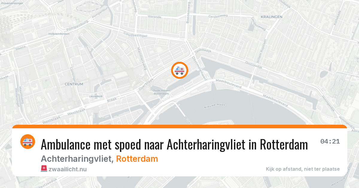 Ambulance met spoed naar Achterharingvliet in Rotterdam — 24 jul 2026