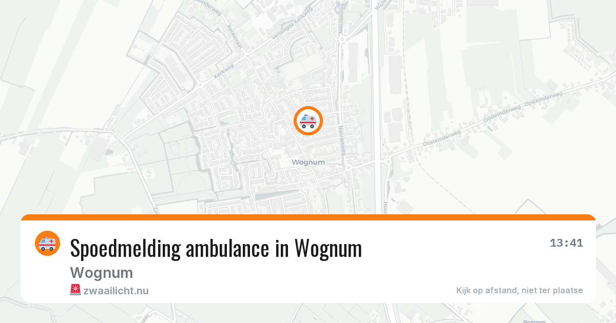 Spoedmelding ambulance in Wognum — 11 jul 2026