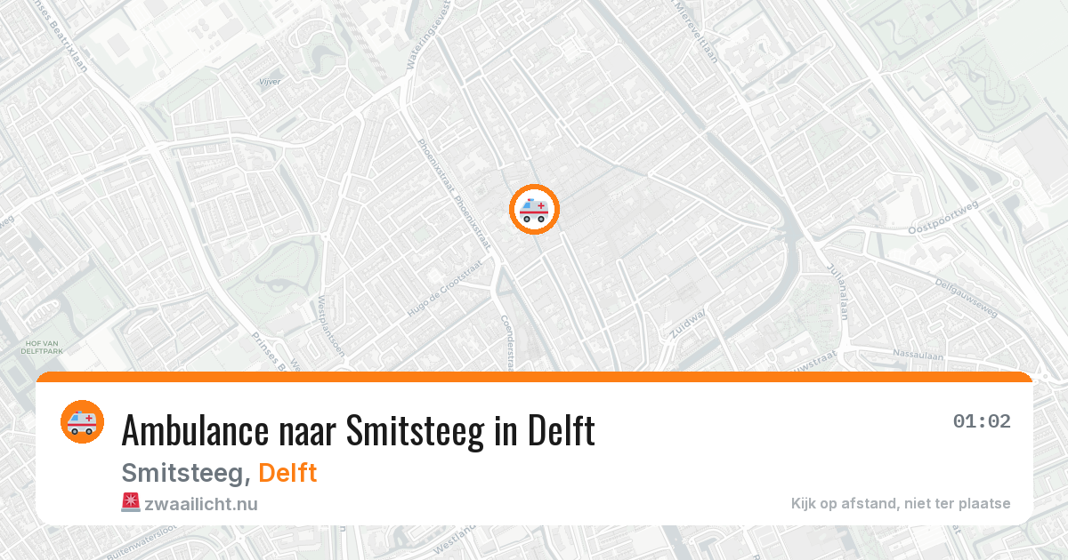 Ambulance naar Smitsteeg in Delft — 20 mrt 2026