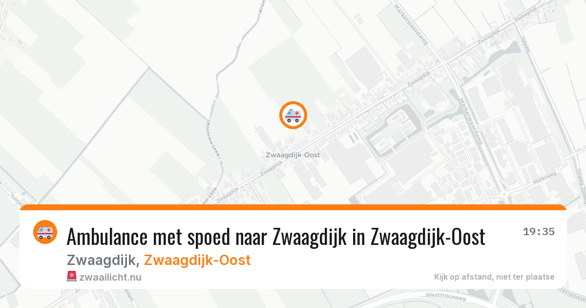 Ambulance met spoed naar Zwaagdijk in Zwaagdijk-Oost — 13 apr 2026