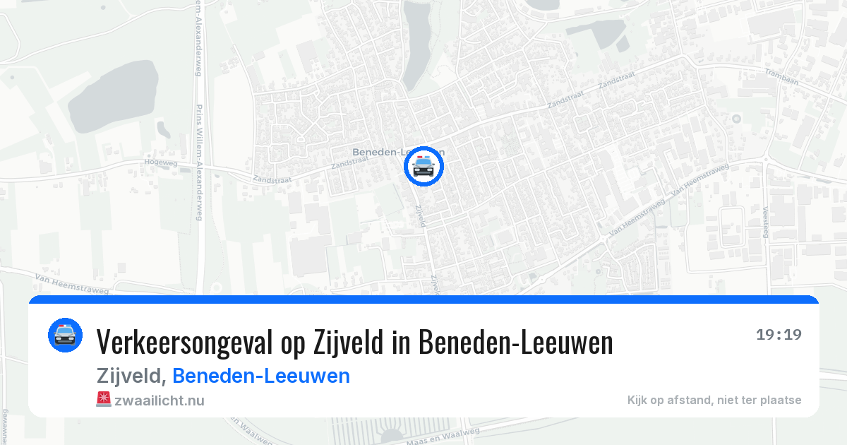 Verkeersongeval op Zijveld in Beneden-Leeuwen — 19 jan 2026
