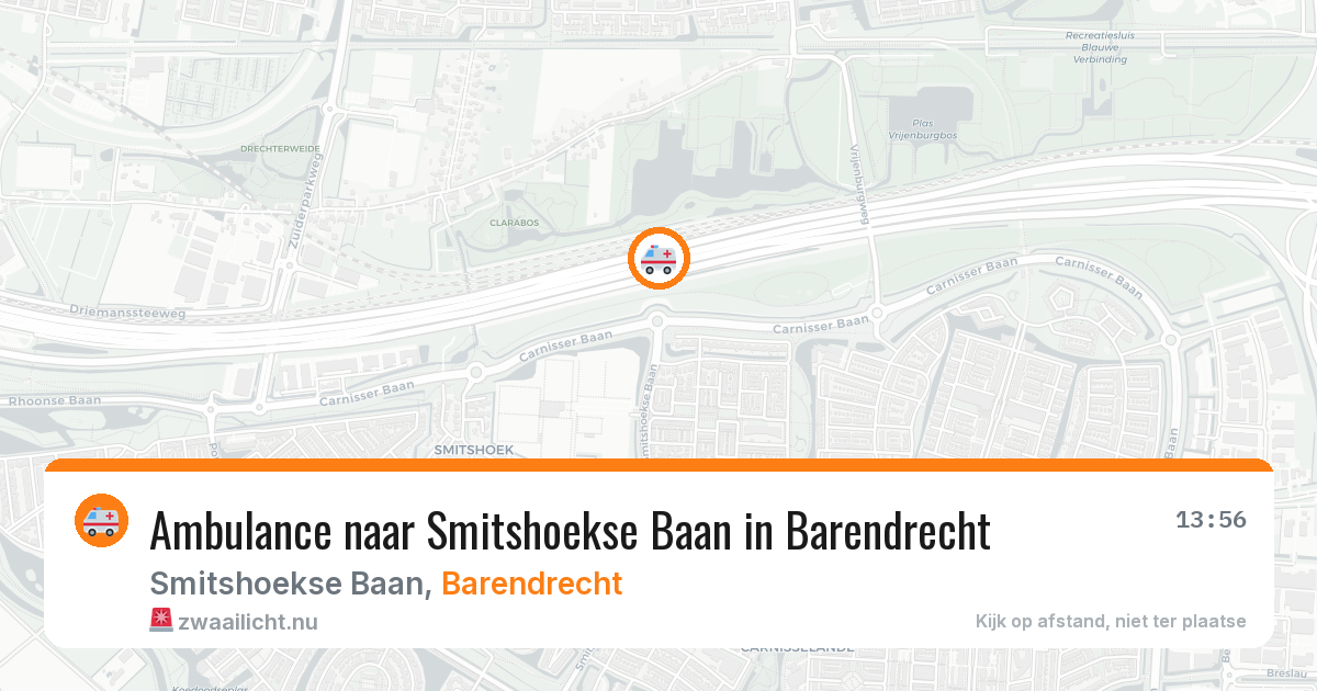 Ambulance naar Smitshoekse Baan in Barendrecht — 19 jul 2026