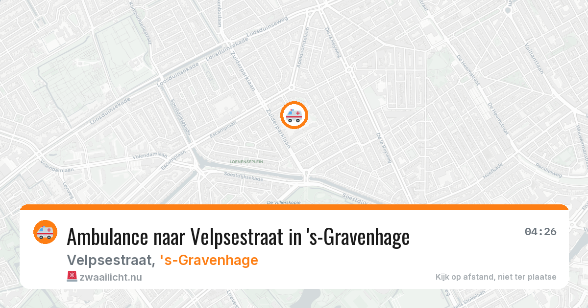 Ambulance naar Velpsestraat in 's-Gravenhage — 23 jul 2026