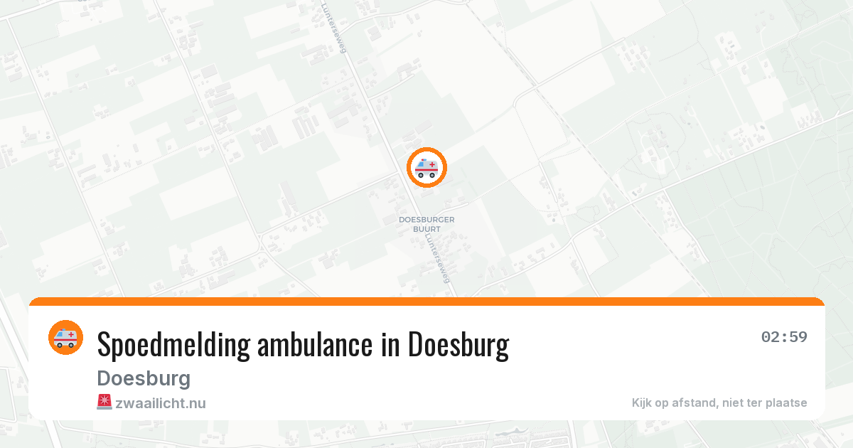 Spoedmelding ambulance in Doesburg — 20 jan 2026