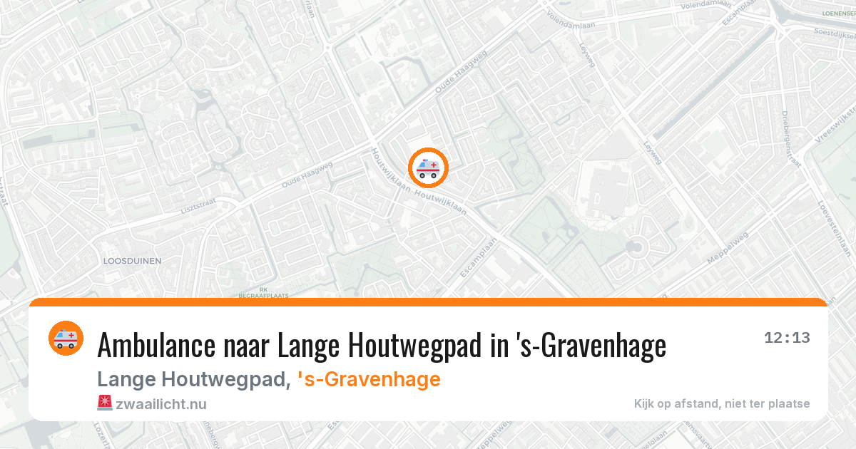 Ambulance naar Lange Houtwegpad in 's-Gravenhage — 1 apr 2026