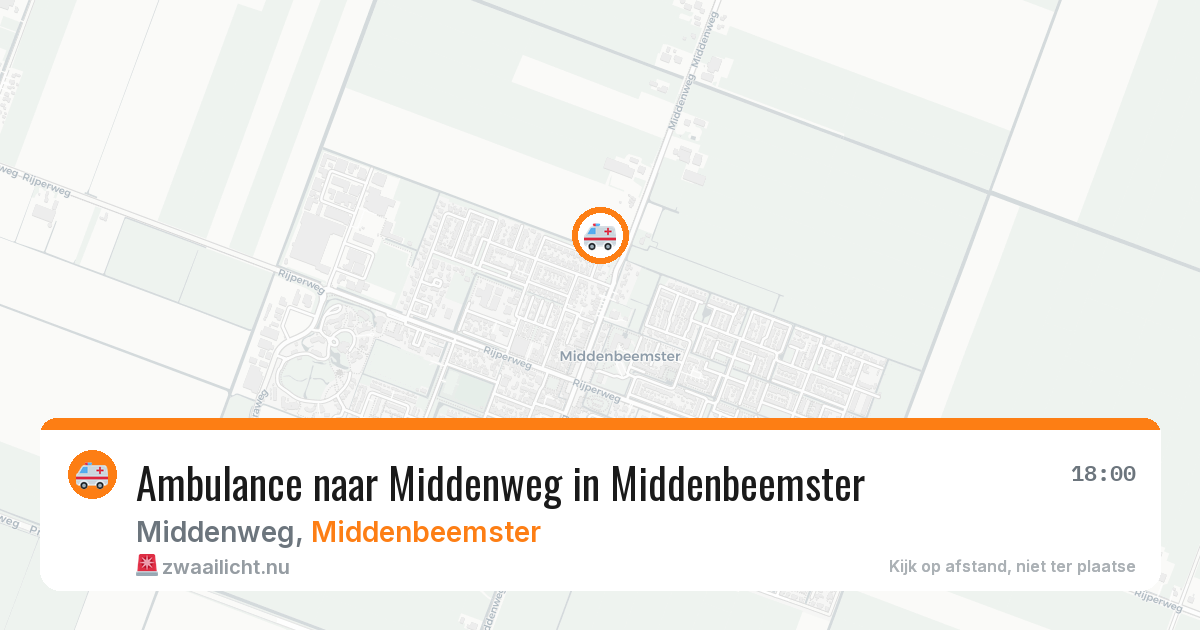 Ambulance naar Middenweg in Middenbeemster — 25 mei 2026