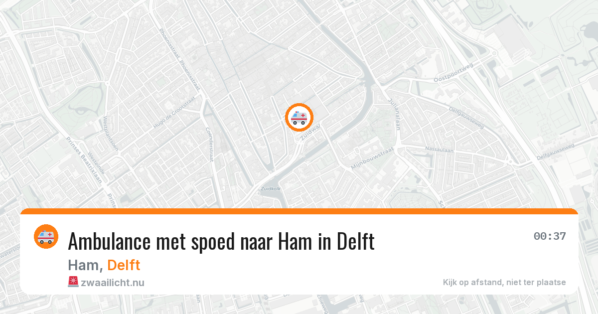 Ambulance met spoed naar Ham in Delft — 1 apr 2026