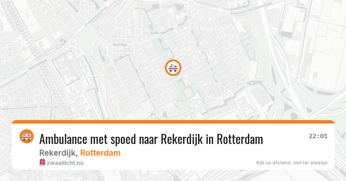 Ambulance met spoed naar Rekerdijk in Rotterdam — 21 jul 2026