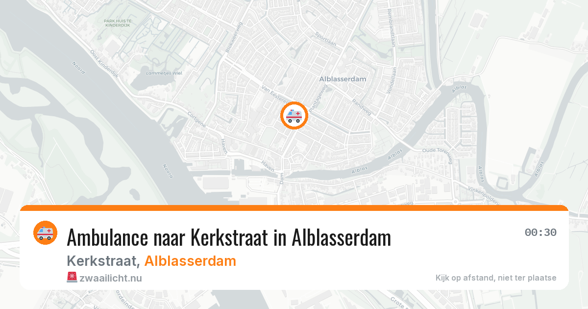 Ambulance naar Kerkstraat in Alblasserdam — 5 jun 2026