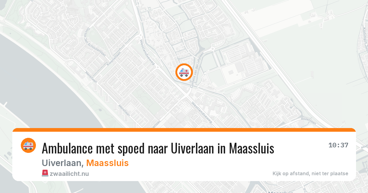 Ambulance met spoed naar Uiverlaan in Maassluis — 11 jul 2026