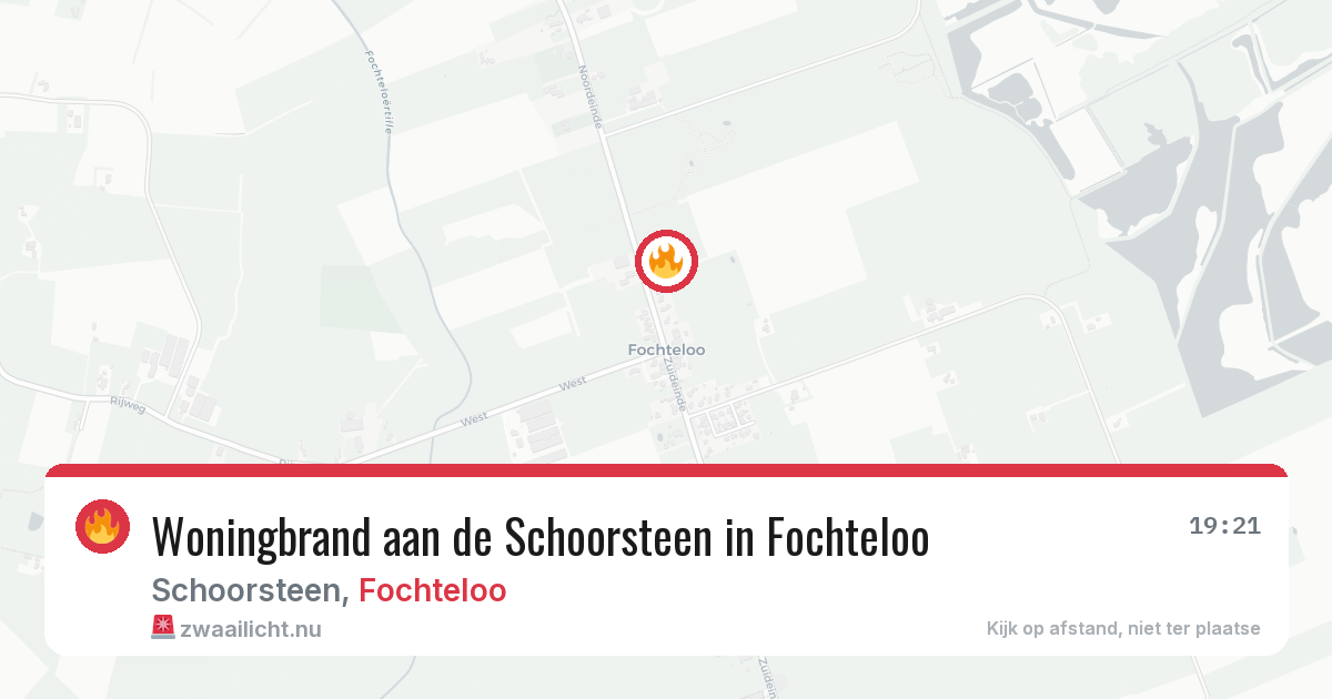 Woningbrand aan de Schoorsteen in Fochteloo — 25 feb 2026