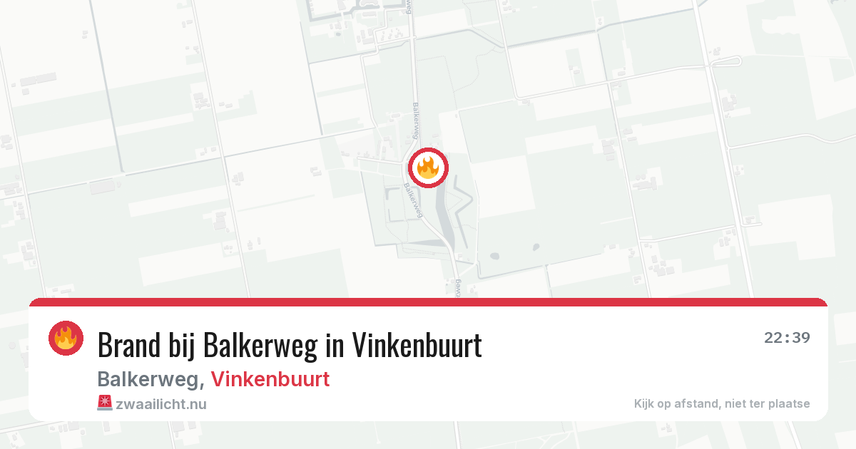 Brand bij Balkerweg in Vinkenbuurt — 25 jun 2026