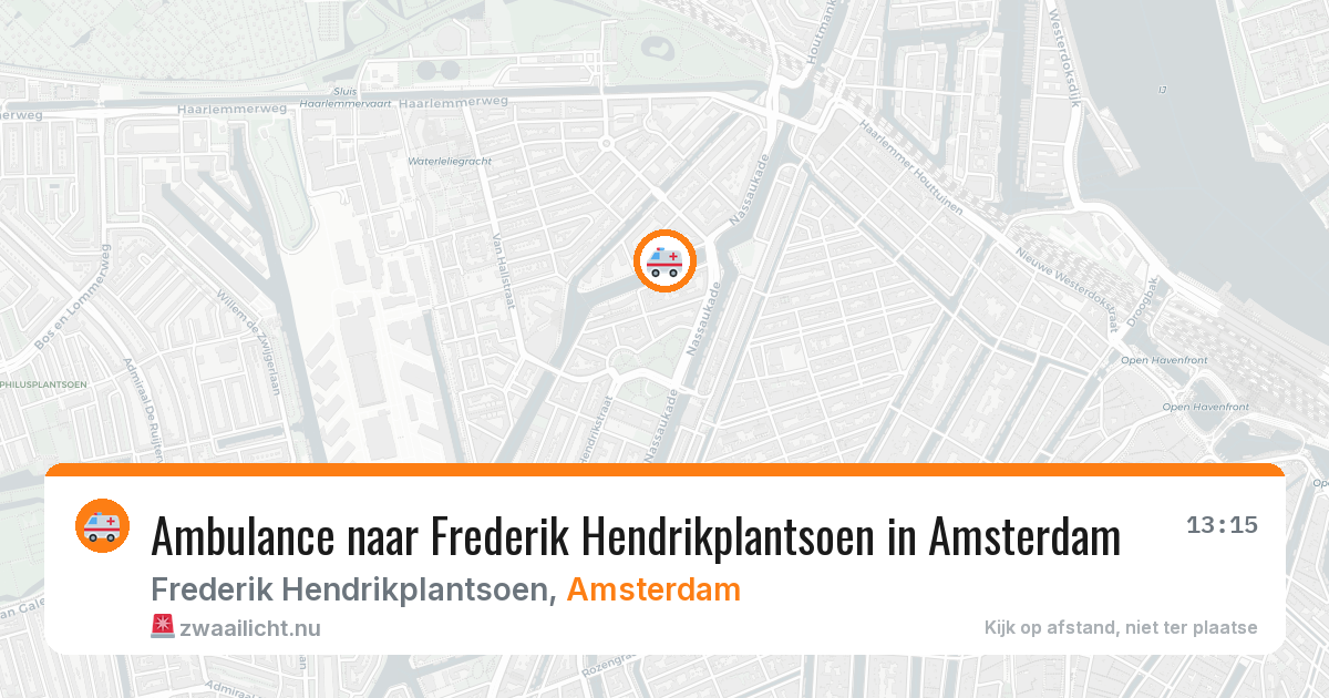 Ambulance naar Frederik Hendrikplantsoen in Amsterdam — 23 jul 2026