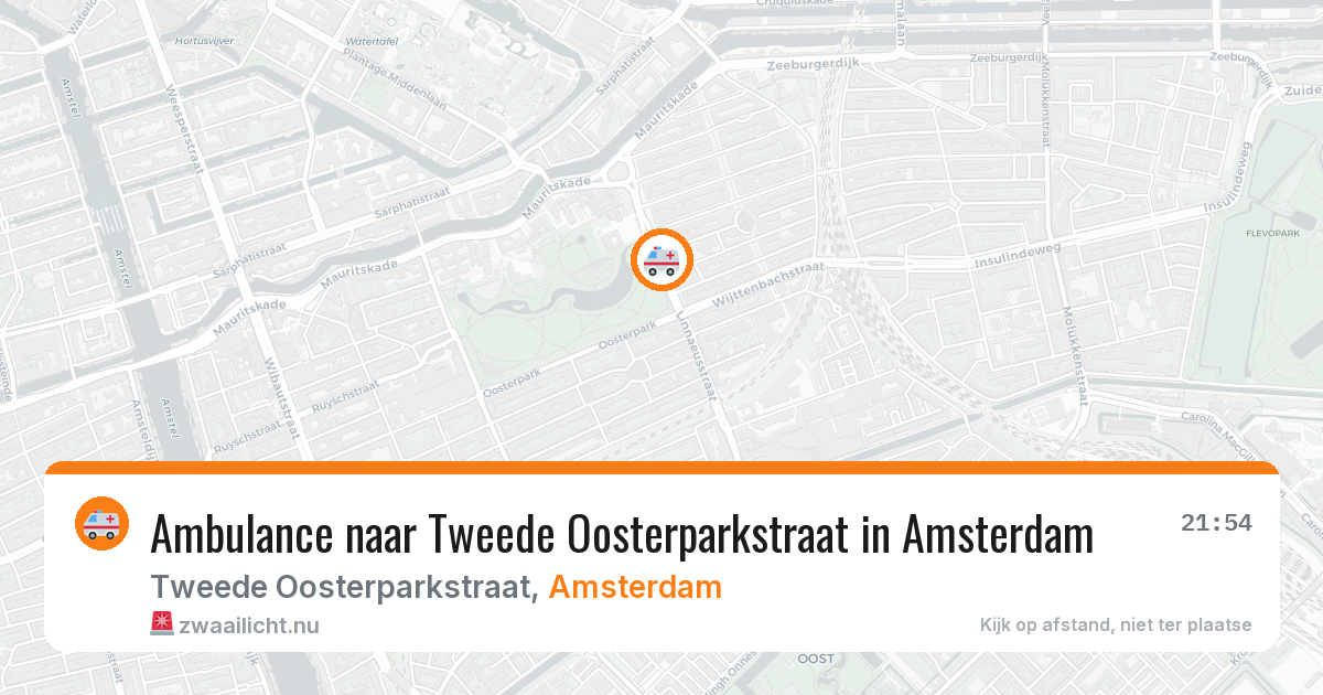 Ambulance naar Tweede Oosterparkstraat in Amsterdam — 21 mrt 2026