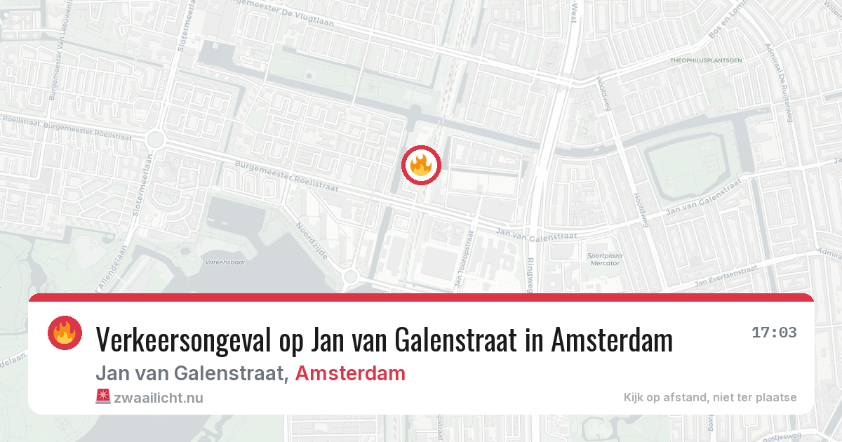 Verkeersongeval op Jan van Galenstraat in Amsterdam — 25 mrt 2026