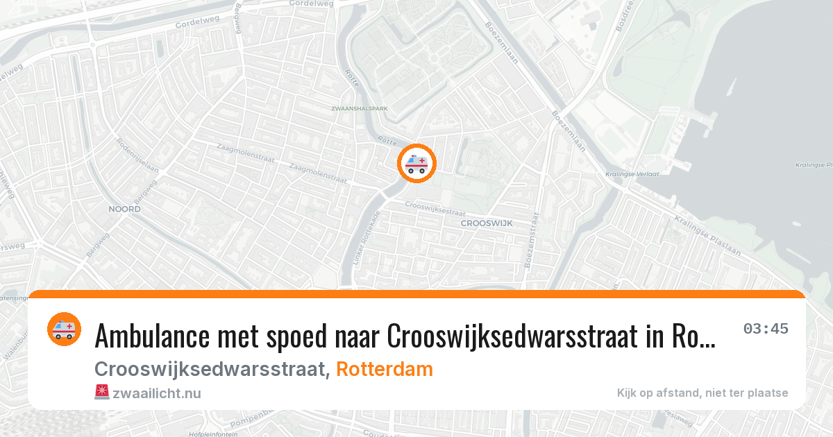 Ambulance met spoed naar Crooswijksedwarsstraat in Rotterdam — 1 apr 2026