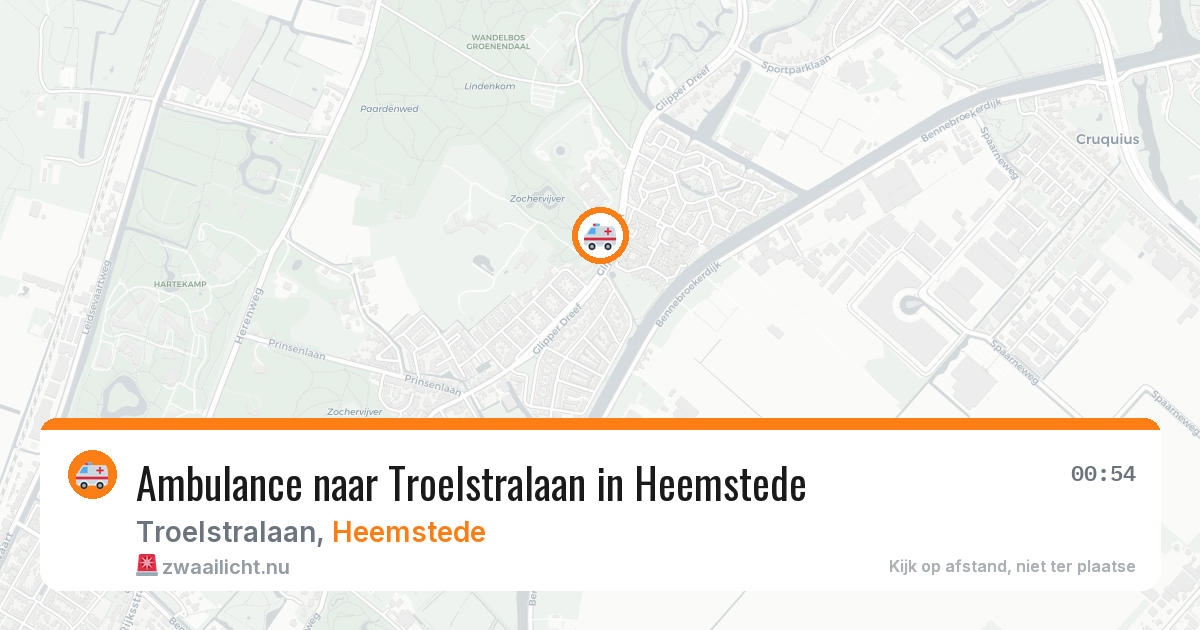 Ambulance naar Troelstralaan in Heemstede — 29 mei 2026