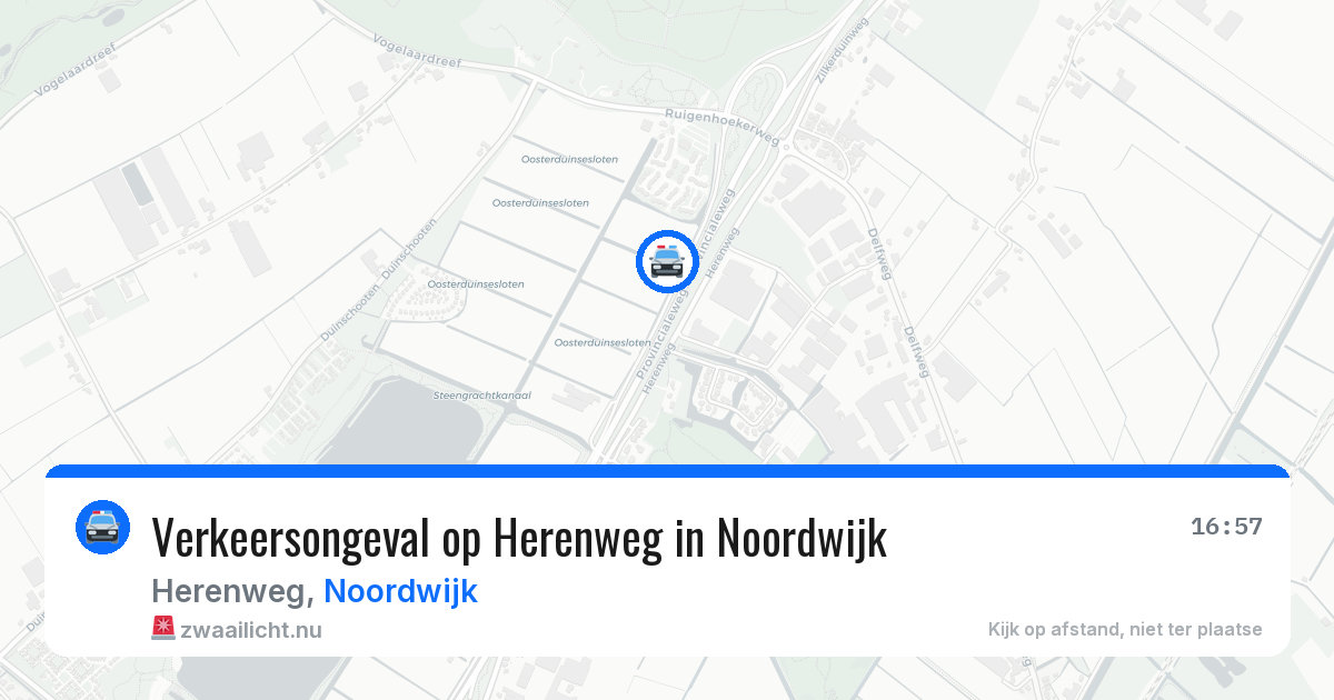 Verkeersongeval op Herenweg in Noordwijk — 30 mrt 2026