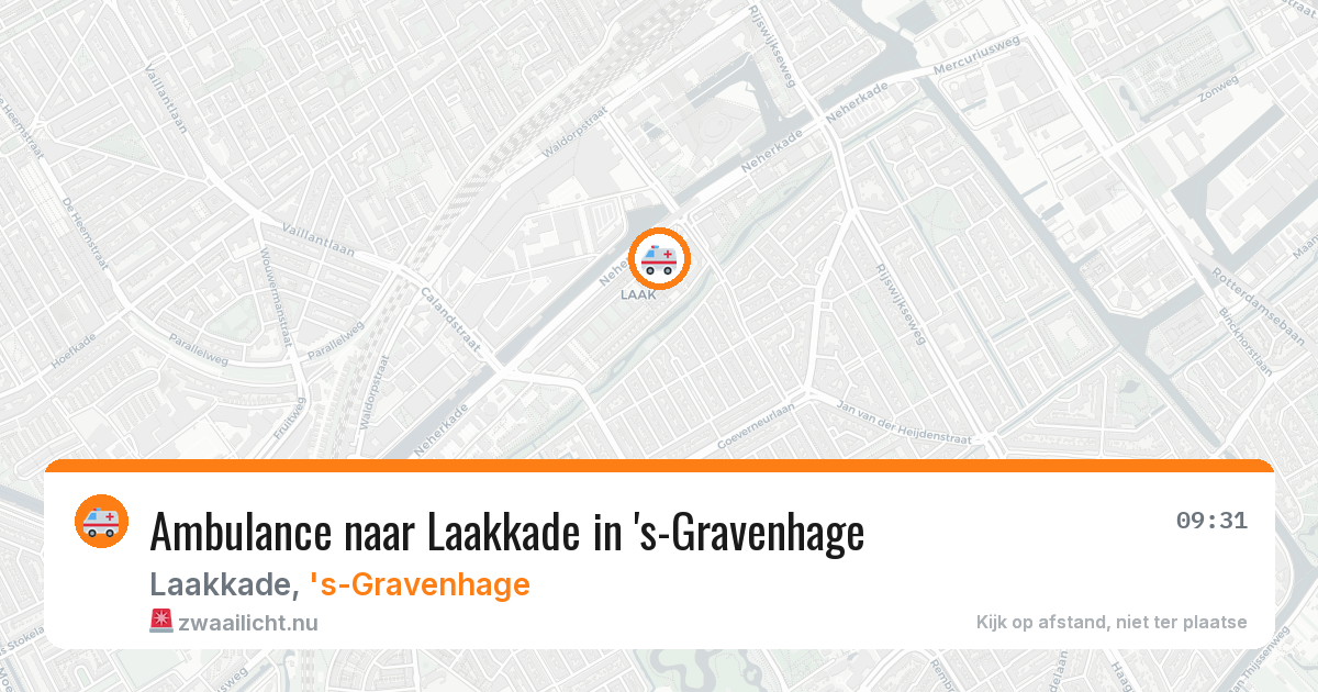 Ambulance naar Laakkade in 's-Gravenhage — 20 jul 2026