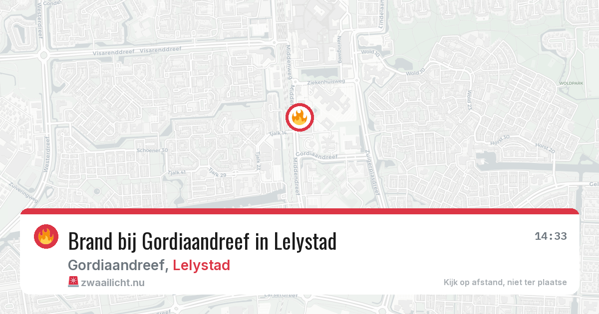 Brand bij Gordiaandreef in Lelystad — 4 mei 2026