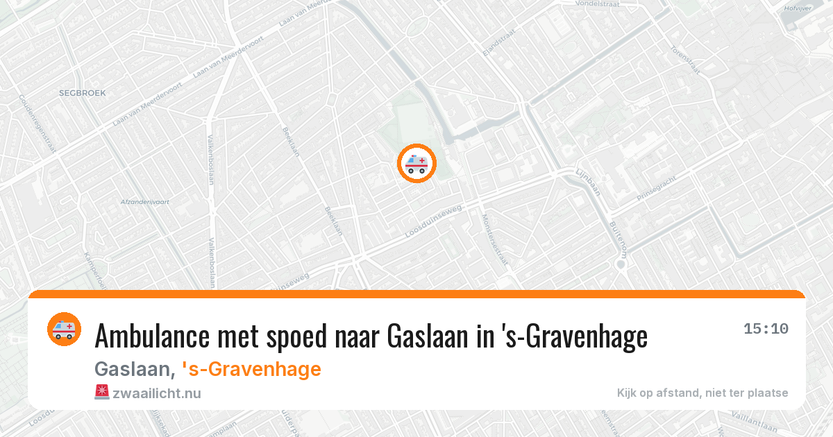 Ambulance met spoed naar Gaslaan in 's-Gravenhage — 15 mei 2026