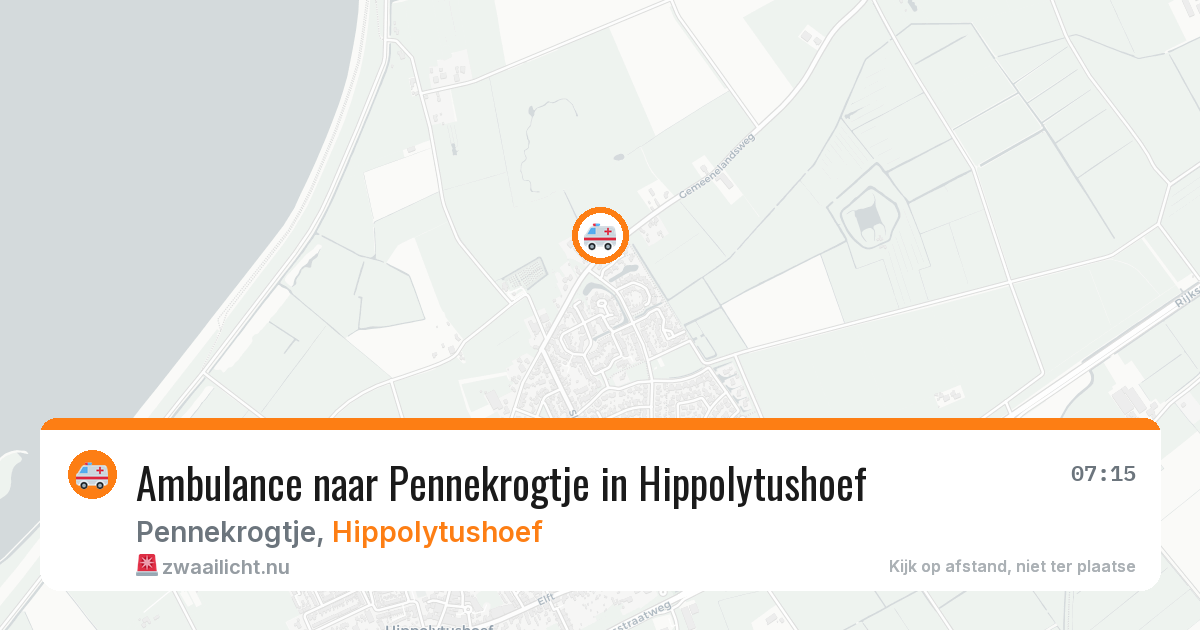 Ambulance naar Pennekrogtje in Hippolytushoef — 27 apr 2026