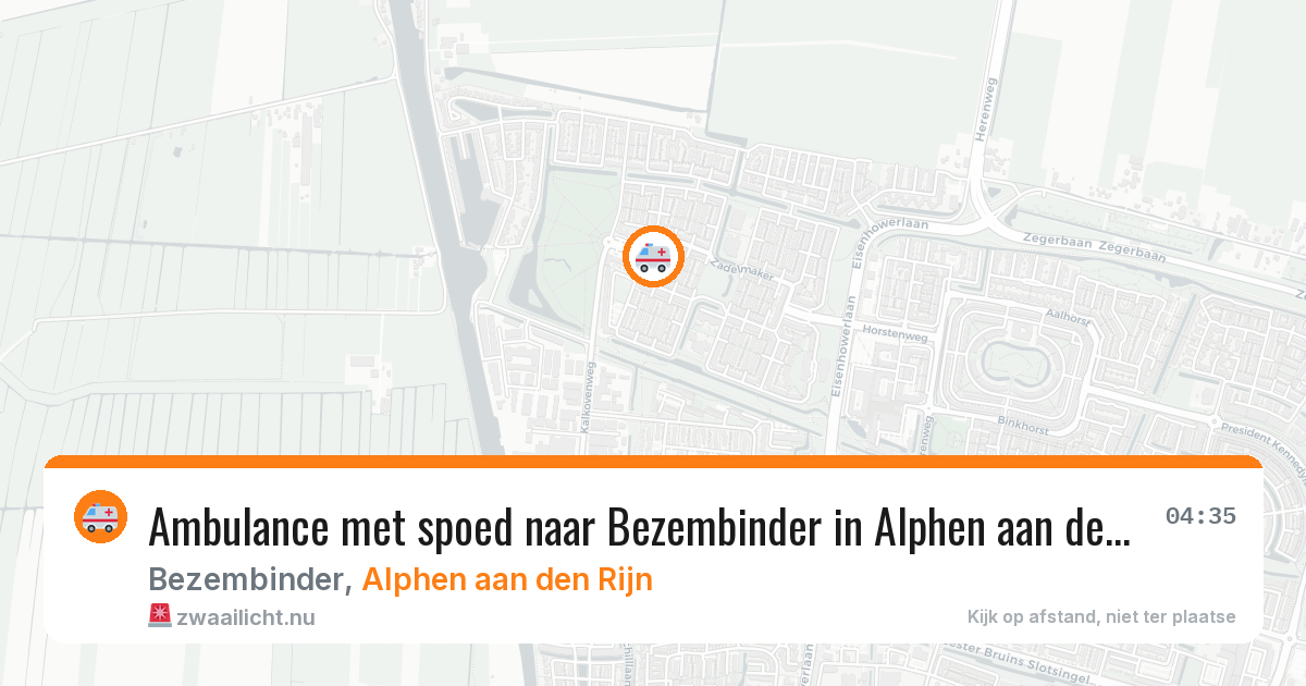 Ambulance met spoed naar Bezembinder in Alphen aan den Rijn — 10 feb 2026