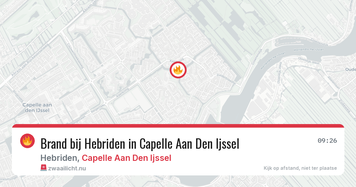 Brand bij Hebriden in Capelle Aan Den Ijssel — 14 jul 2026
