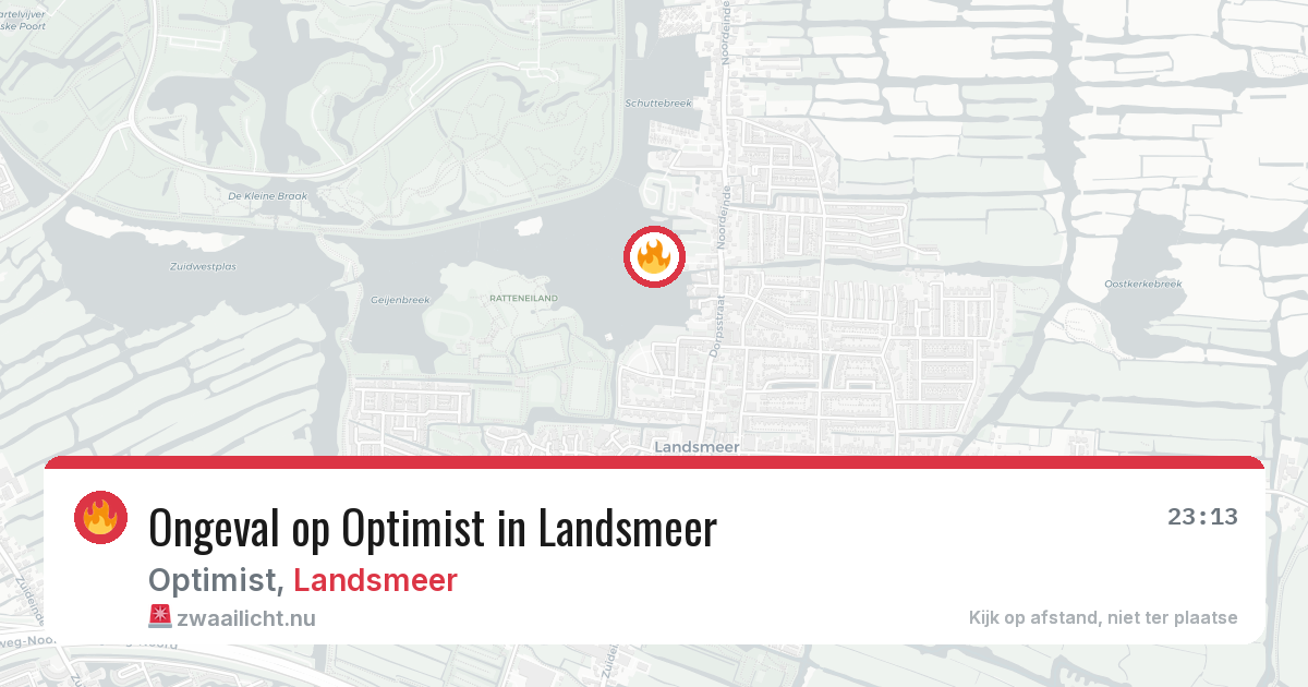 Ongeval op Optimist in Landsmeer — 17 mei 2026