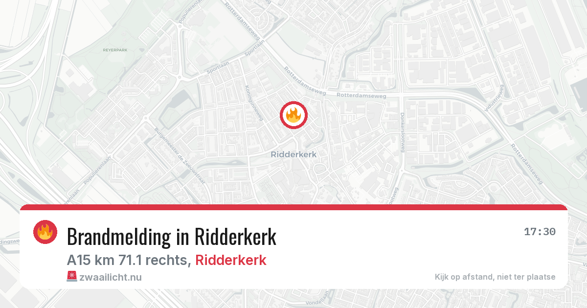 Brandmelding in Ridderkerk — 7 apr 2026