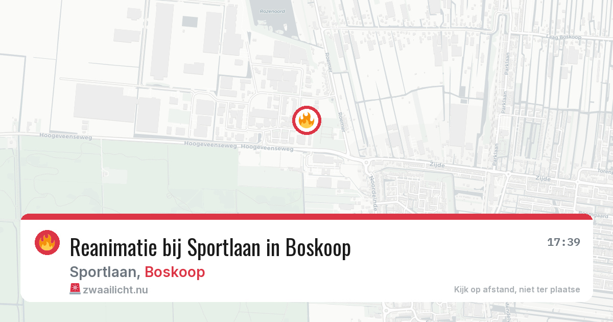 Reanimatie bij Sportlaan in Boskoop — 5 jun 2026