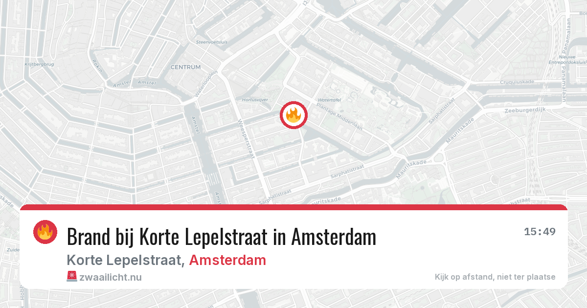 Brand bij Korte Lepelstraat in Amsterdam — 20 mei 2026