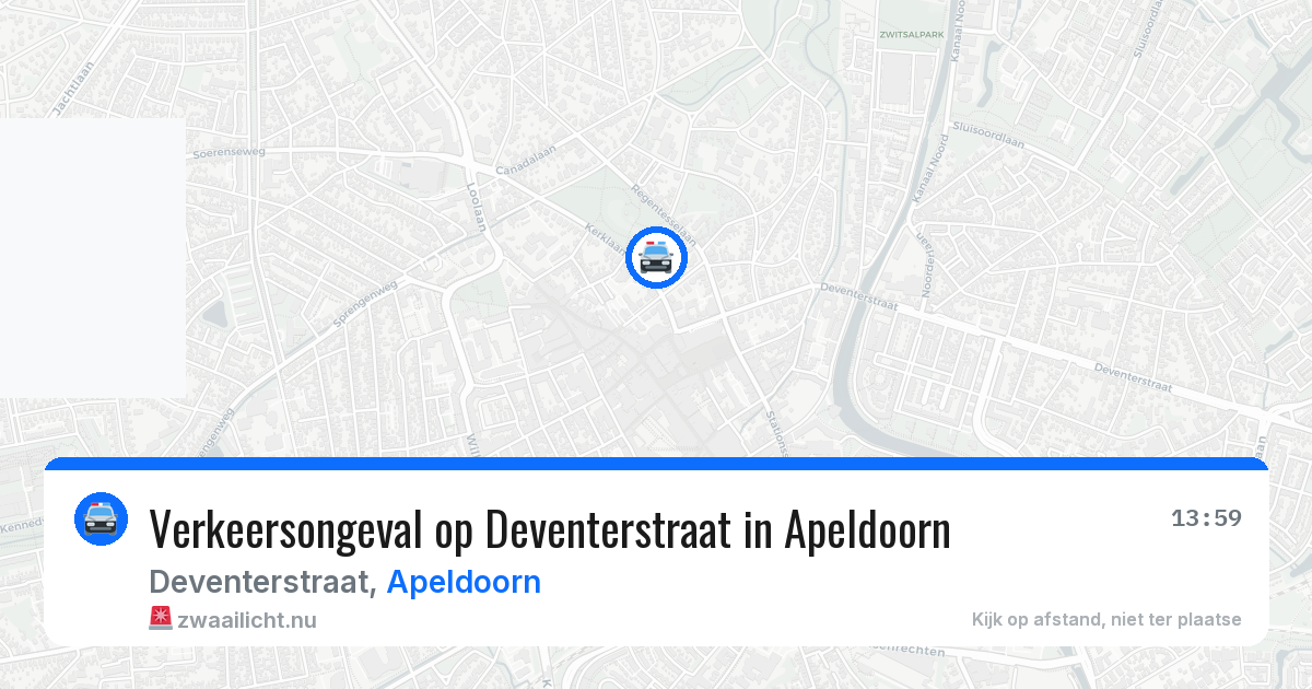 Verkeersongeval op Deventerstraat in Apeldoorn — 10 jul 2026