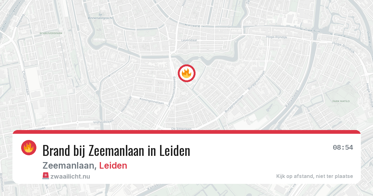 Brand bij Zeemanlaan in Leiden — 21 jul 2026