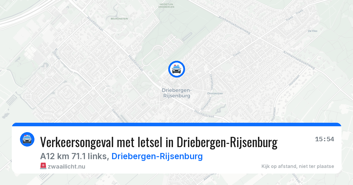 Verkeersongeval met letsel in Driebergen-Rijsenburg — 13 mei 2026