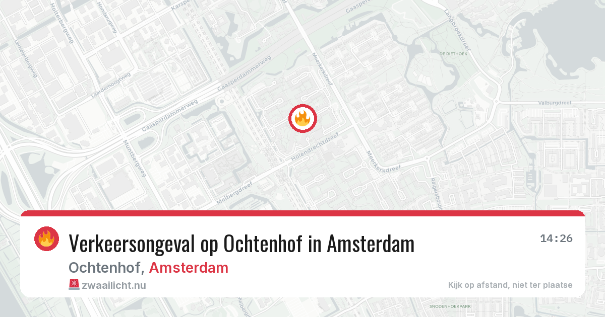 Verkeersongeval op Ochtenhof in Amsterdam — 16 mei 2026