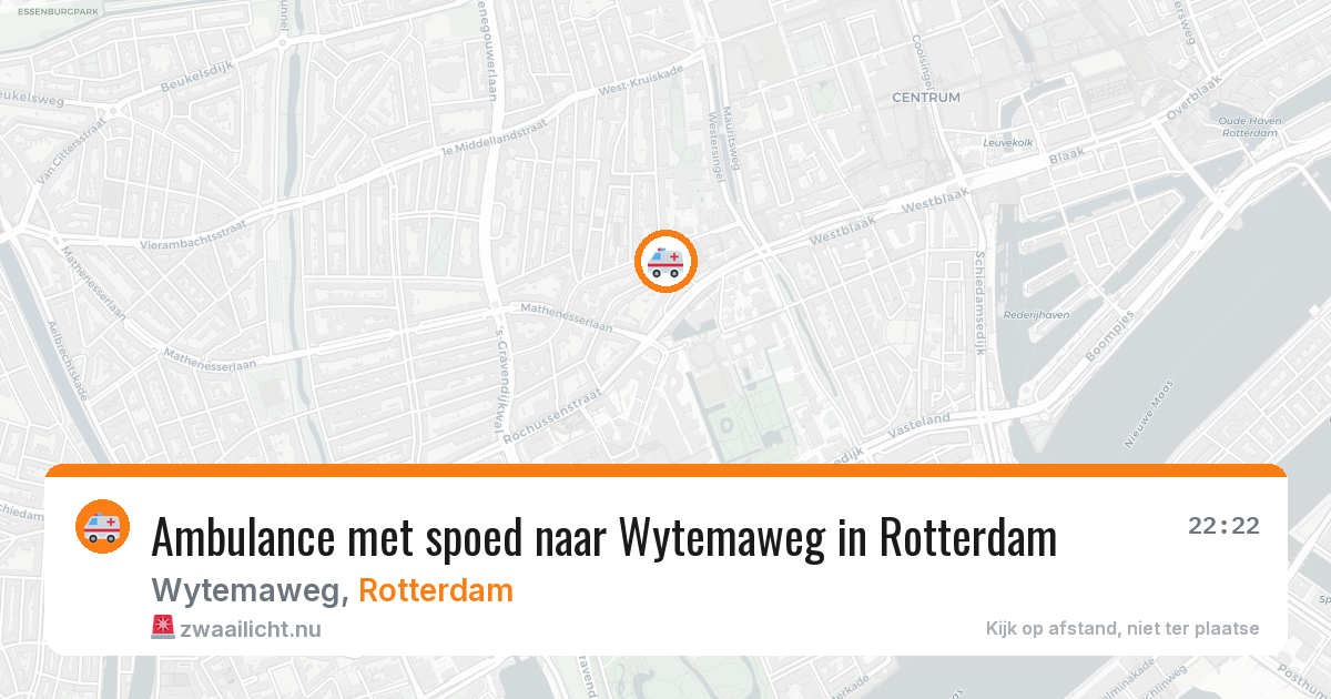 Ambulance met spoed naar Wytemaweg in Rotterdam — 21 mrt 2026