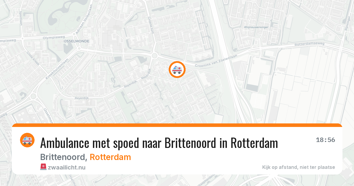 Ambulance met spoed naar Brittenoord in Rotterdam — 28 mei 2026