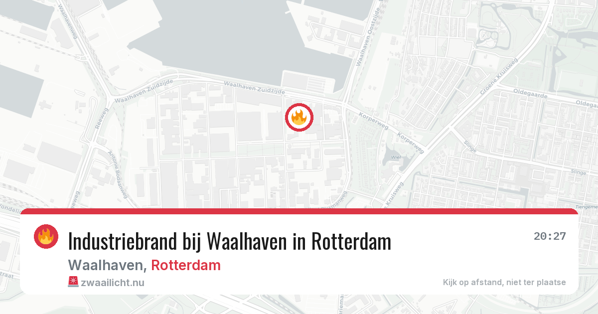 Industriebrand bij Waalhaven in Rotterdam — 14 jul 2026