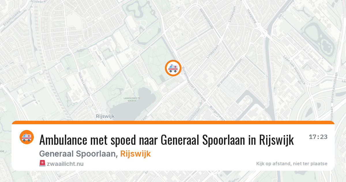 Ambulance met spoed naar Generaal Spoorlaan in Rijswijk — 1 jun 2026