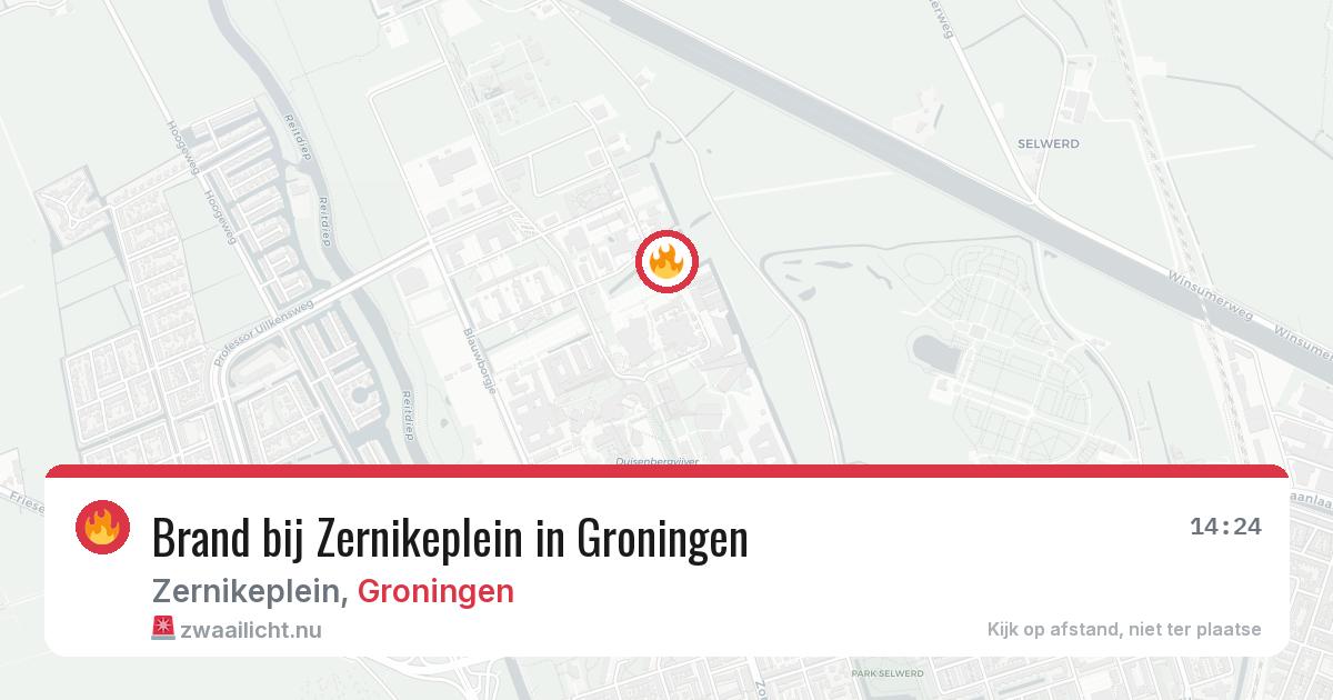 Brand bij Zernikeplein in Groningen — 6 mei 2026