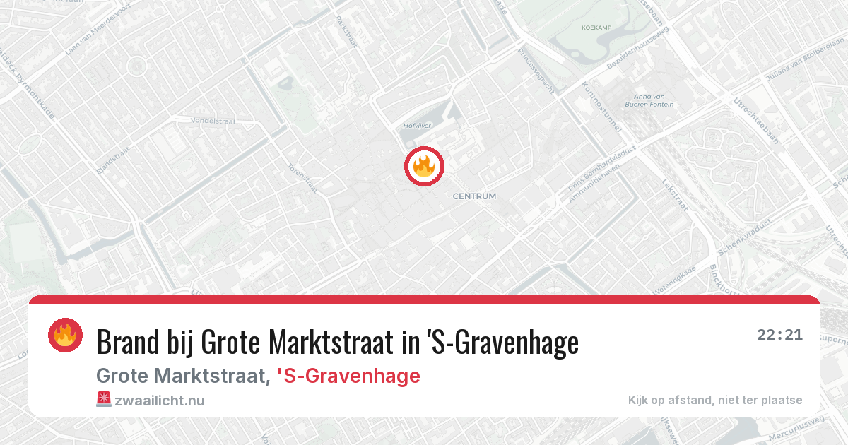 Brand bij Grote Marktstraat in 'S-Gravenhage — 10 apr 2026