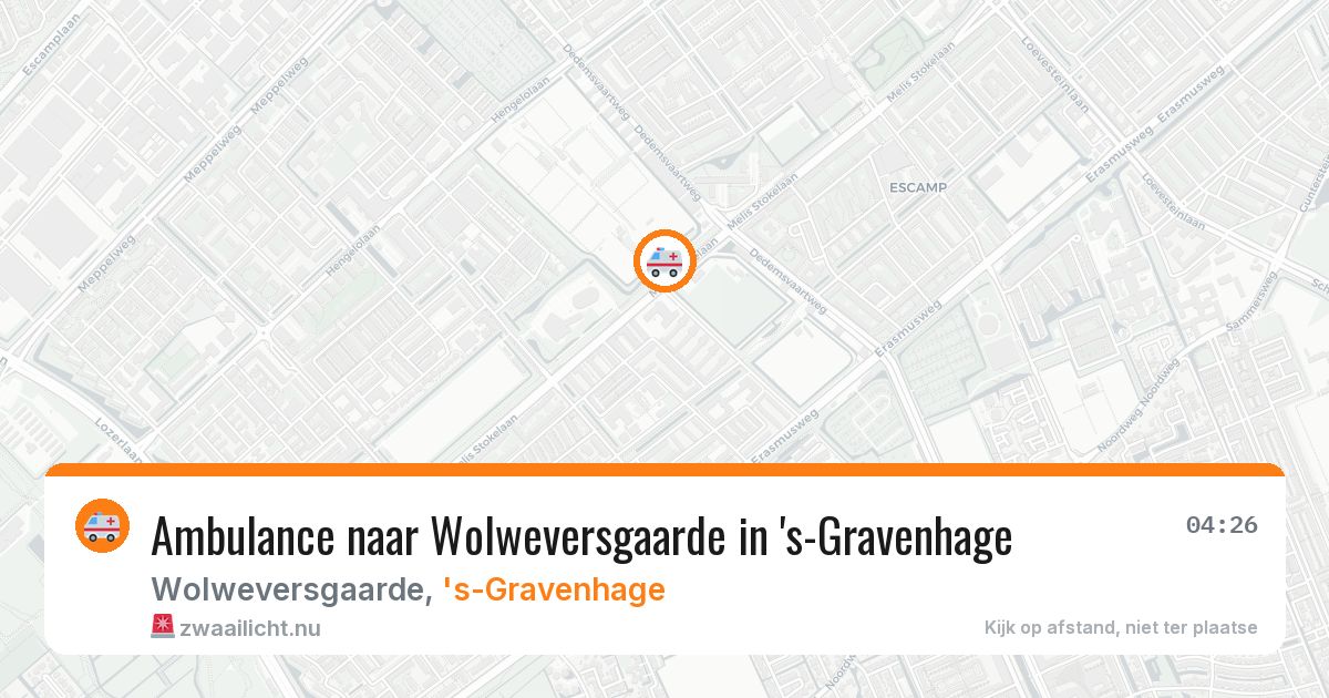 Ambulance naar Wolweversgaarde in 's-Gravenhage — 24 mei 2026