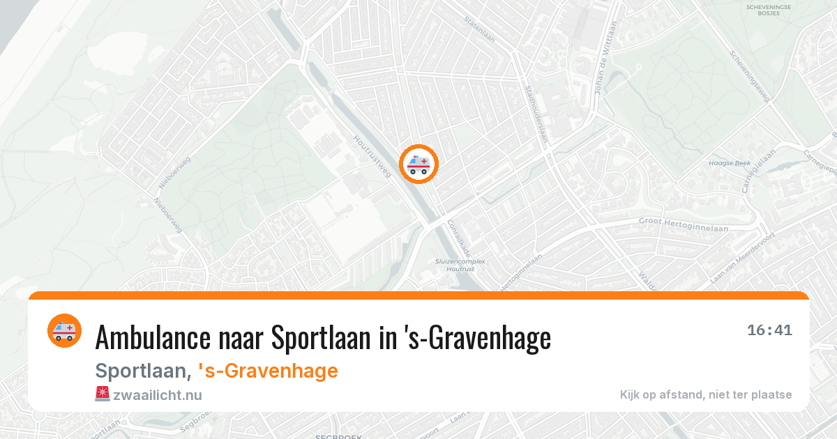 Ambulance naar Sportlaan in 's-Gravenhage — 20 apr 2026
