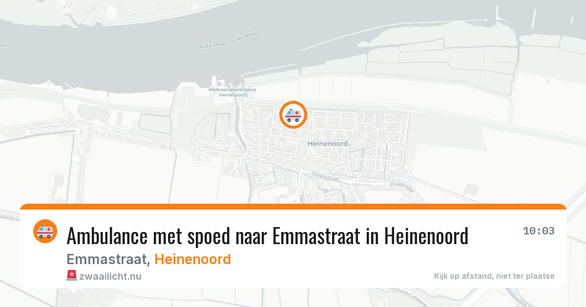 Ambulance met spoed naar Emmastraat in Heinenoord — 4 jun 2026