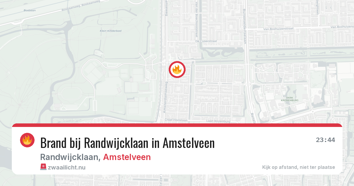 Brand bij Randwijcklaan in Amstelveen — 23 jul 2026