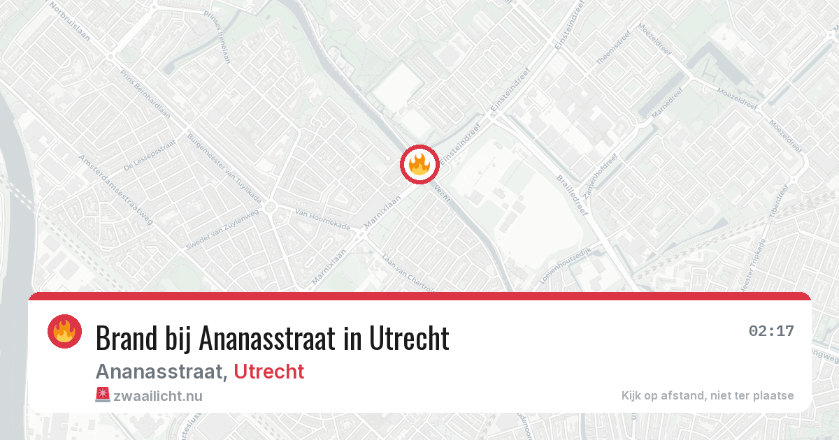 Brand bij Ananasstraat in Utrecht — 11 jul 2026