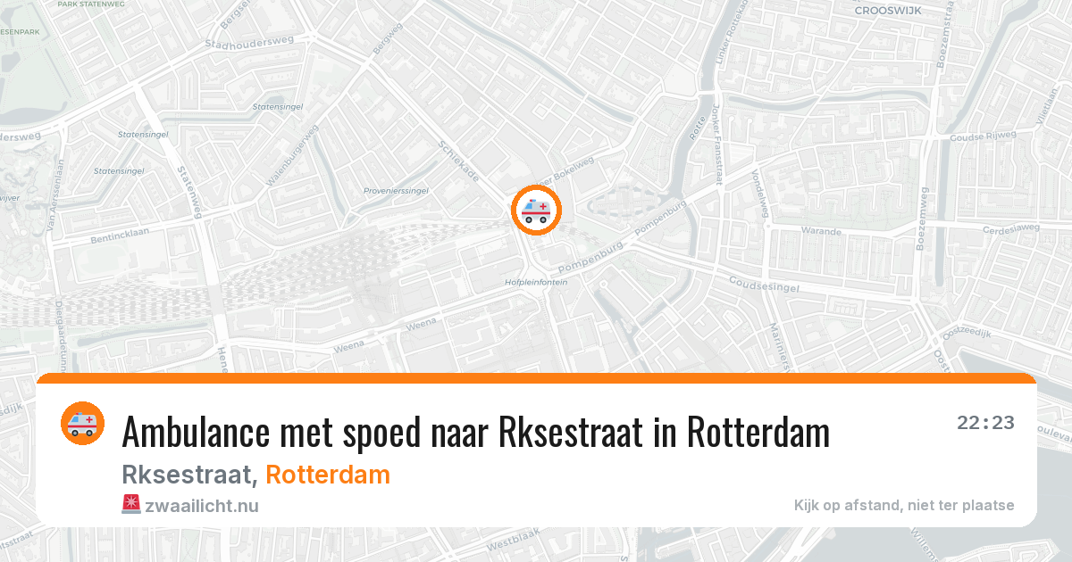Ambulance met spoed naar Rksestraat in Rotterdam — 5 mei 2026