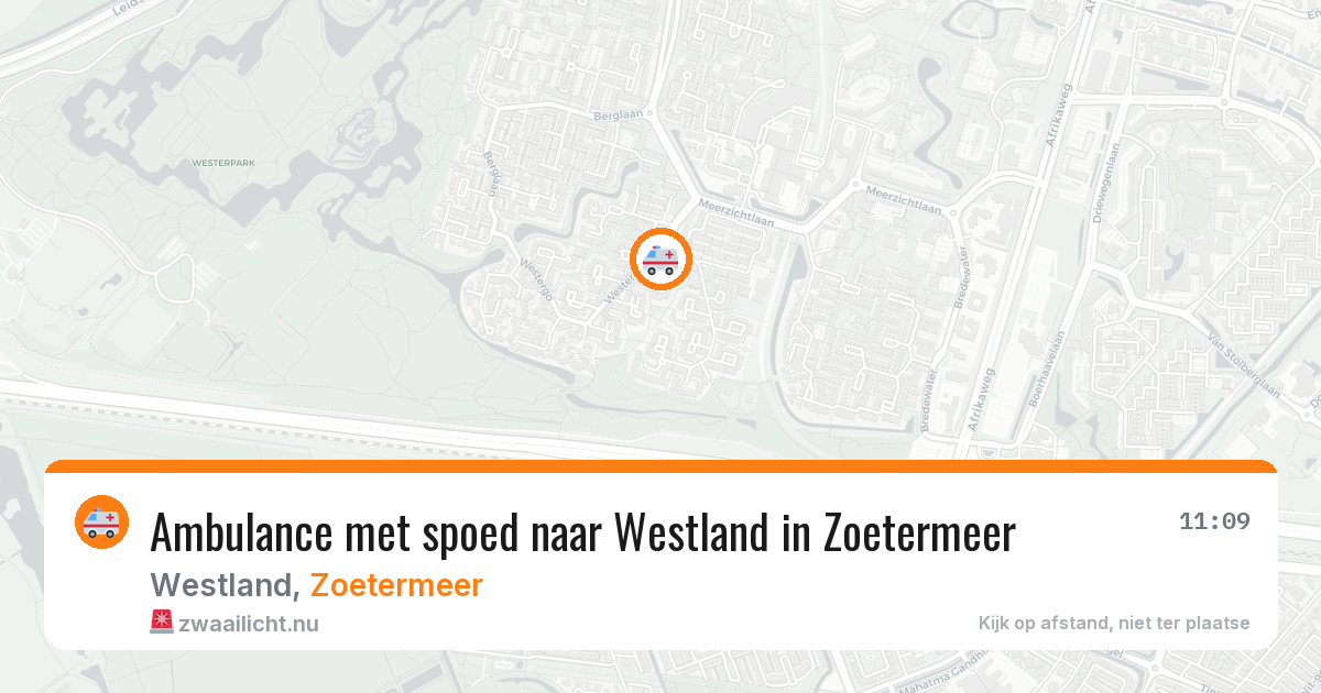 Ambulance met spoed naar Westland in Zoetermeer — 12 mrt 2026