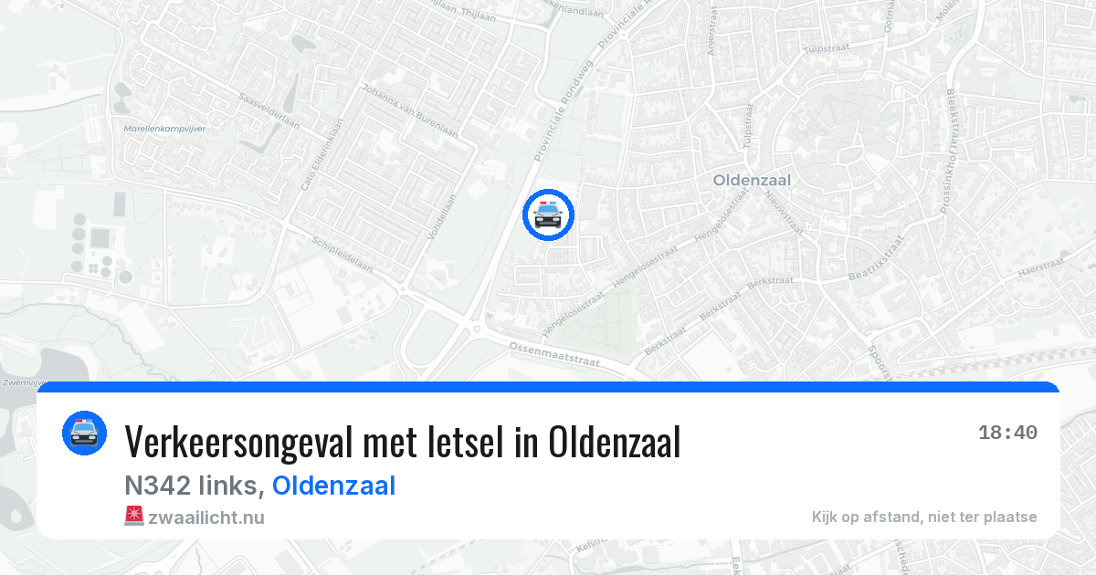Verkeersongeval met letsel in Oldenzaal — 9 jul 2026